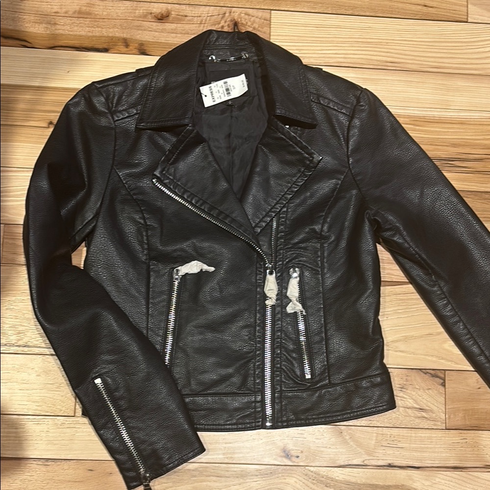 Express Women's Black Leather Jacket
